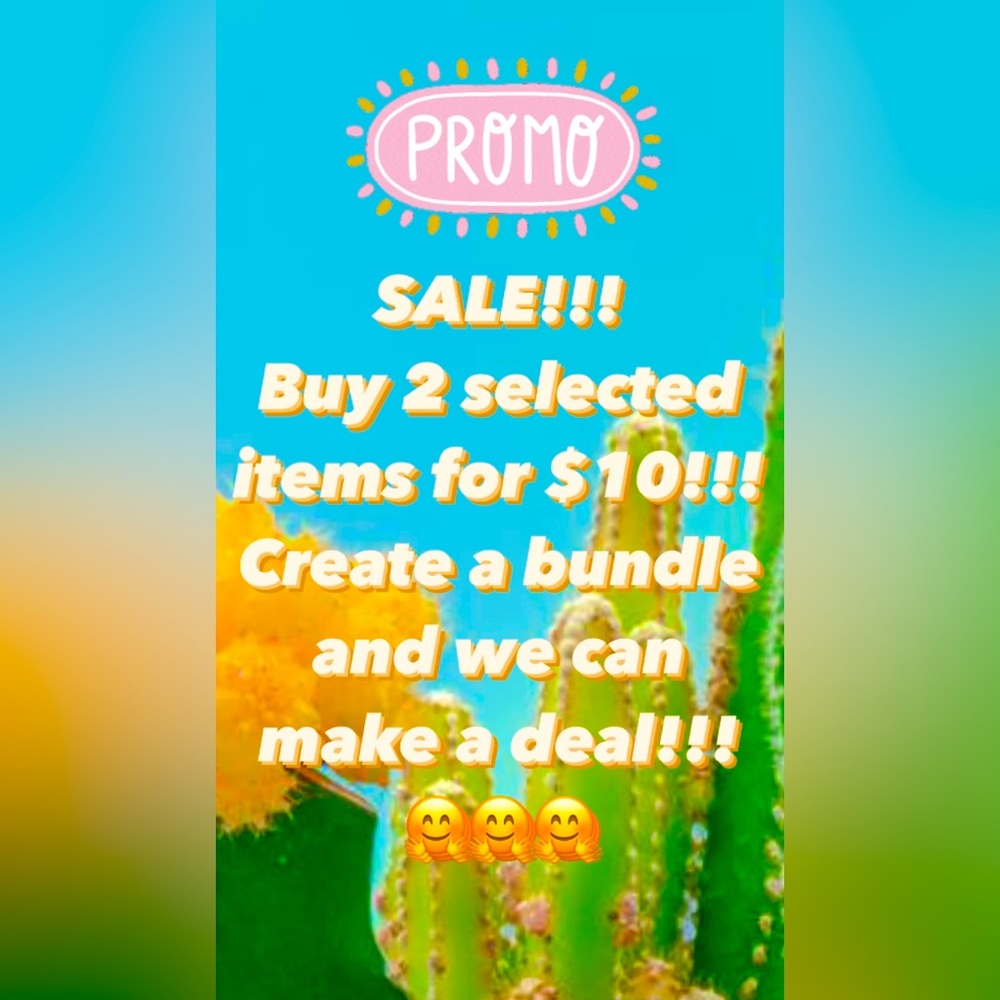 2/$10 SALE!!!!See selected Items,created a bundle and I’ll make and offer🤗🤑🛍️